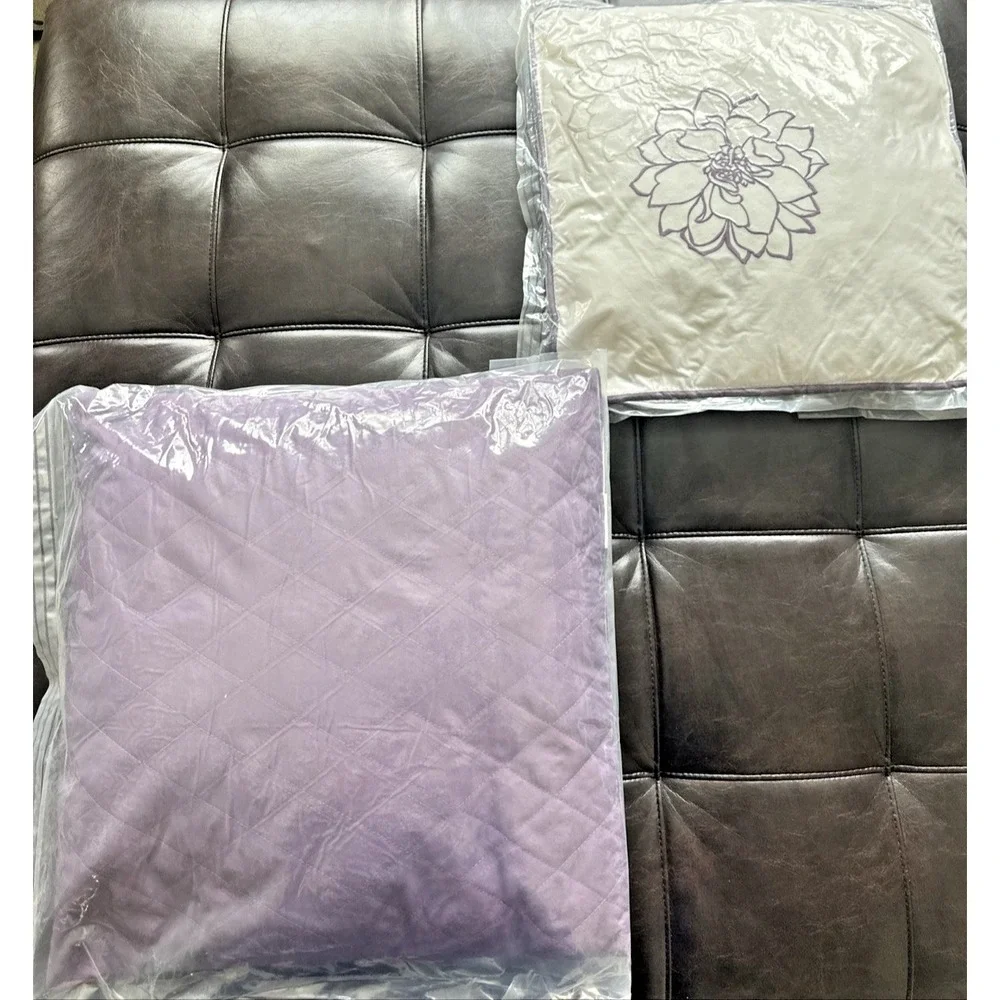 Madison Park Lola Decorative Pillows Solid Purple & White/Purple Floral